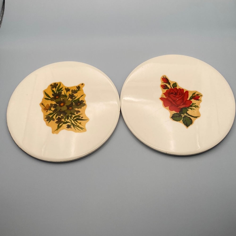 Vintage Ceramic Floral Wall Tiles